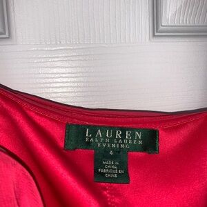 Ralph Lauren Strapless Dress in Vibrant Red